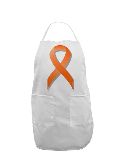 Leukemia Awareness Ribbon - Orange Adult Apron-Bib Apron-TooLoud-White-One-Size-Davson Sales