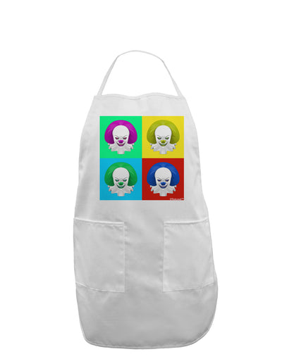 Clown Face Pop Art 2 Adult Apron-Bib Apron-TooLoud-White-One-Size-Davson Sales