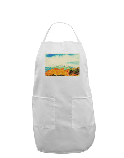 CO Beautiful View Watercolor Adult Apron-Bib Apron-TooLoud-White-One-Size-Davson Sales