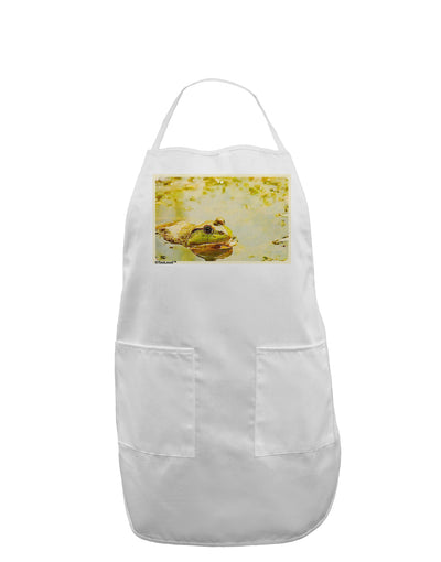 Bullfrog In Watercolor Adult Apron by TooLoud-Bib Apron-TooLoud-White-One-Size-Davson Sales