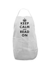 Keep Calm and Read On Adult Apron-Bib Apron-TooLoud-White-One-Size-Davson Sales