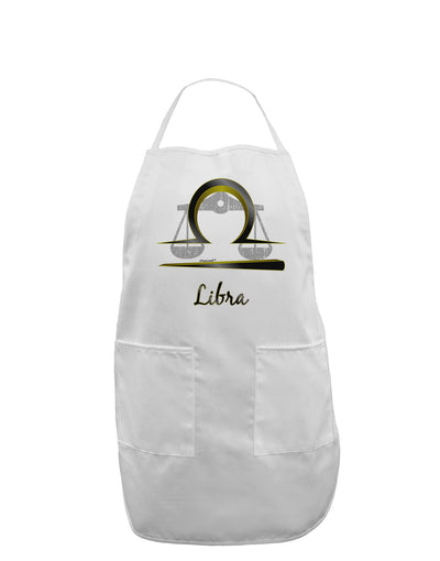 Libra Symbol Adult Apron-Bib Apron-TooLoud-White-One-Size-Davson Sales