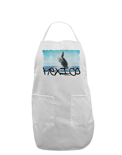 Mexico - Whale Watching Cut-out Adult Apron-Bib Apron-TooLoud-White-One-Size-Davson Sales