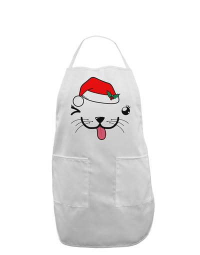 Kyu-T Face Puppina Santa Girl Dog Adult Apron-Bib Apron-TooLoud-White-One-Size-Davson Sales