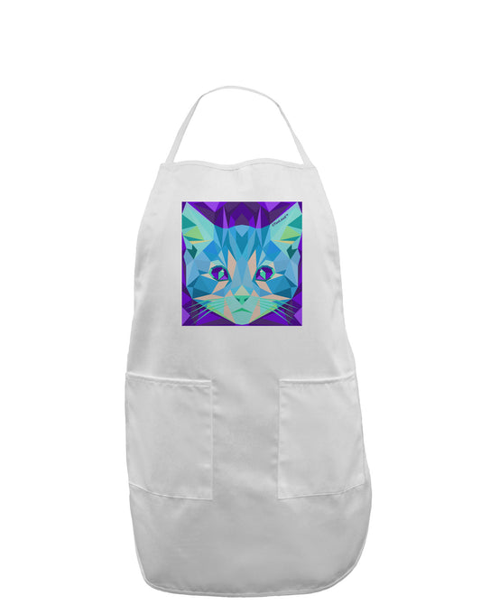Geometric Kitty Inverted Adult Apron-Bib Apron-TooLoud-White-One-Size-Davson Sales