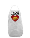 Tacos before Vatos Adult Apron-Bib Apron-TooLoud-White-One-Size-Davson Sales