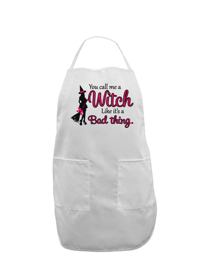 Witch - Bad Thing Adult Apron-Bib Apron-TooLoud-White-One-Size-Davson Sales