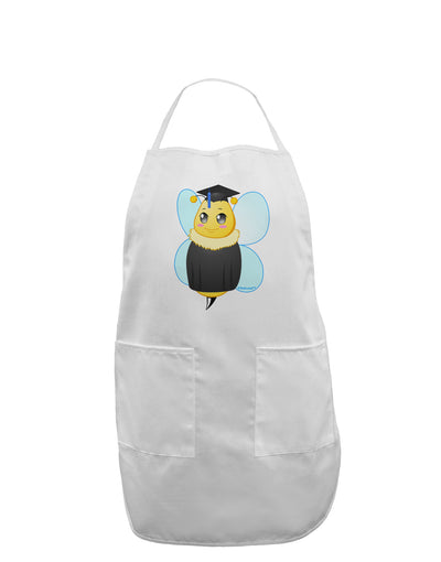 Graduation Bee Adult Apron-Bib Apron-TooLoud-White-One-Size-Davson Sales