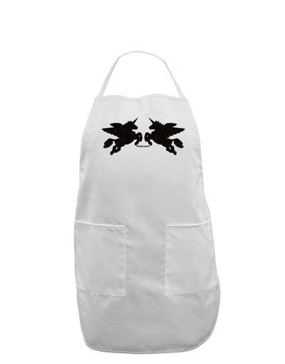 Unicorn Pegasus Black Glitter Adult Apron by TooLoud-Bib Apron-TooLoud-White-One-Size-Davson Sales