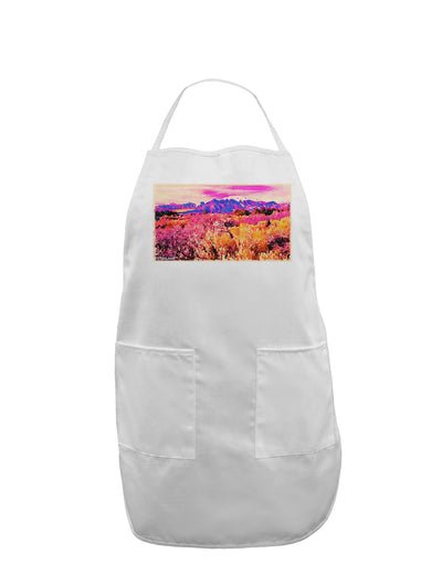 Colorful Colorado Mountains Adult Apron-Bib Apron-TooLoud-White-One-Size-Davson Sales