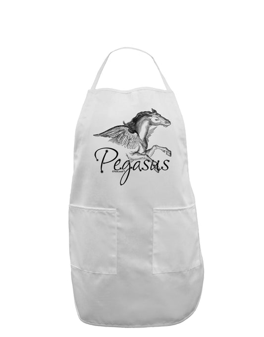 Pegasus Illustration Adult Apron-Bib Apron-TooLoud-White-One-Size-Davson Sales