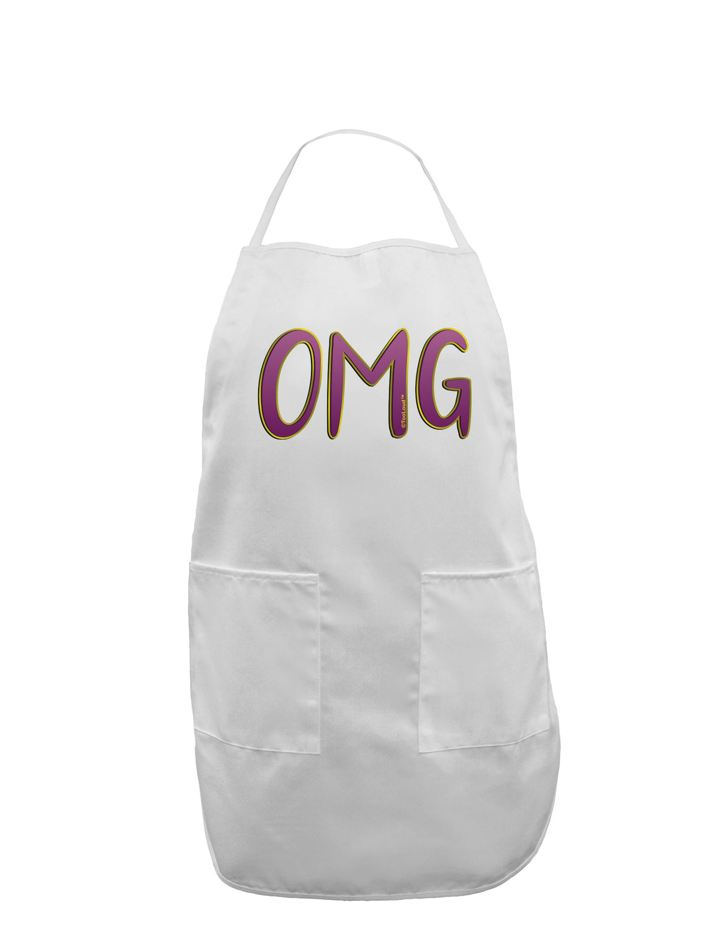 OMG Adult Apron by TooLoud-Bib Apron-TooLoud-White-One-Size-Davson Sales