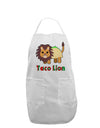 Cute Taco Lion Text Adult Apron-Bib Apron-TooLoud-White-One-Size-Davson Sales