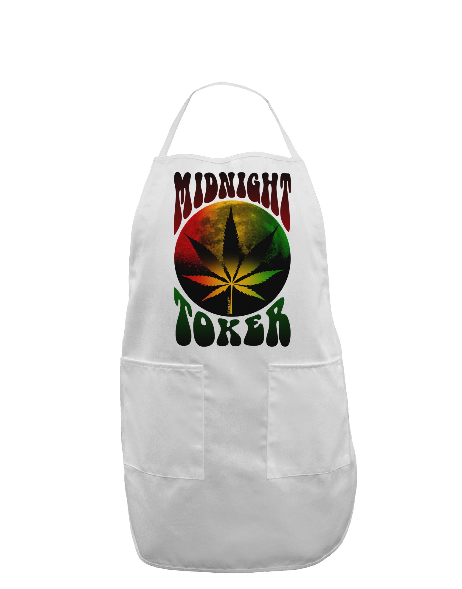 Midnight Toker Marijuana Adult Apron-Bib Apron-TooLoud-White-One-Size-Davson Sales