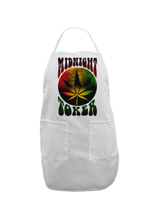 Midnight Toker Marijuana Adult Apron-Bib Apron-TooLoud-White-One-Size-Davson Sales