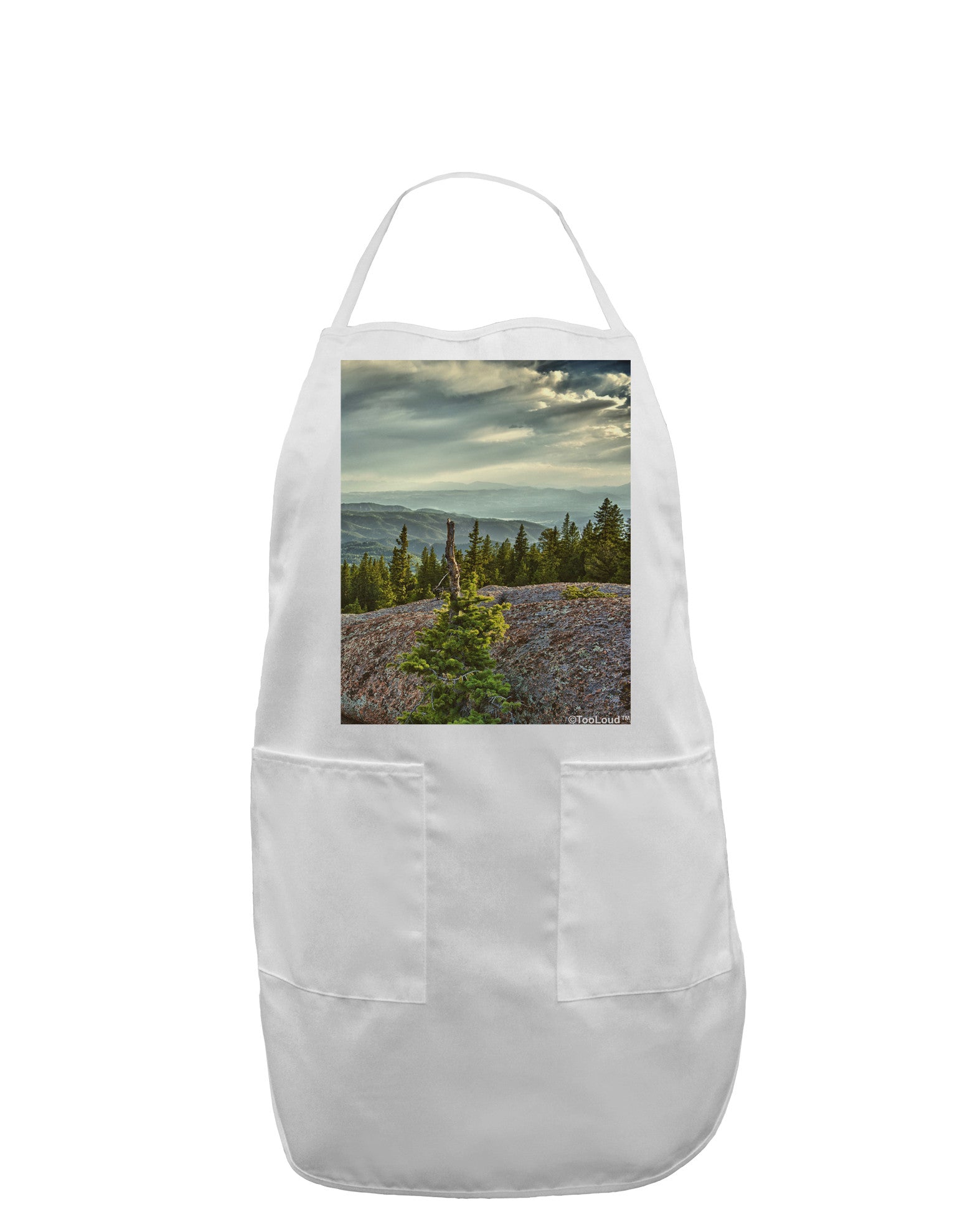 Nature Photography - Pine Kingdom Adult Apron by-Bib Apron-TooLoud-White-One-Size-Davson Sales