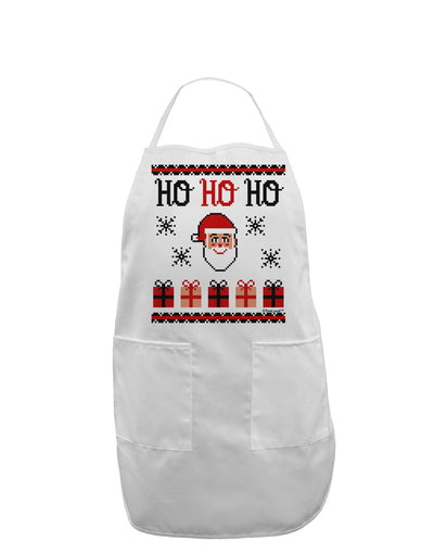 Ho Ho Ho Ugly Christmas Sweater Adult Apron-Bib Apron-TooLoud-White-One-Size-Davson Sales