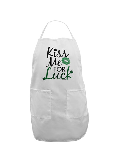 Kiss Me For Luck Adult Apron-Bib Apron-TooLoud-White-One-Size-Davson Sales