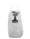 Number One Dad Trophy - Grayscale Adult Apron-Bib Apron-TooLoud-White-One-Size-Davson Sales