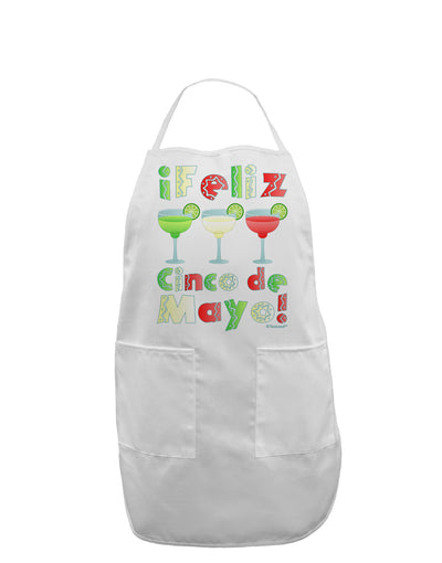 Margaritas - Mexican Flag Colors - Feliz Cinco de Mayo Adult Apron by TooLoud-Bib Apron-TooLoud-White-One-Size-Davson Sales