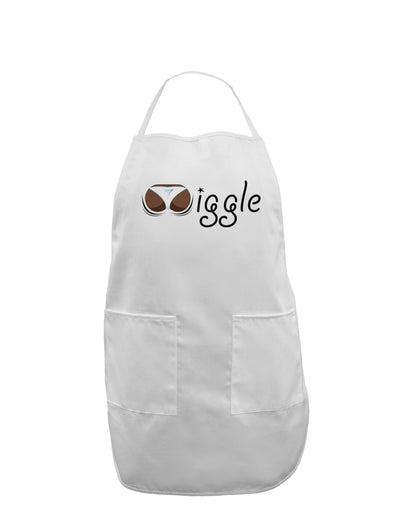 Wiggle - Twerk Dark Adult Apron-Bib Apron-TooLoud-White-One-Size-Davson Sales