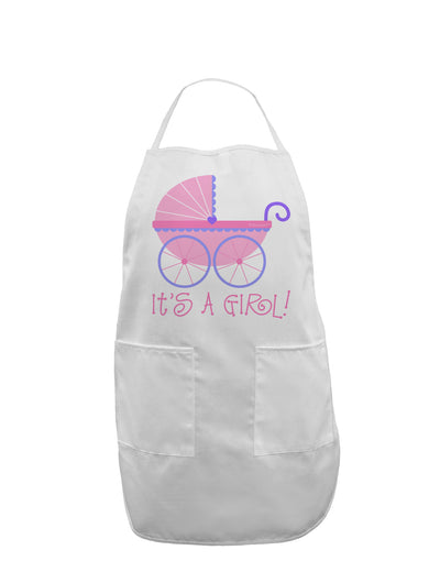 It's a Girl - Baby Carriage Adult Apron-Bib Apron-TooLoud-White-One-Size-Davson Sales