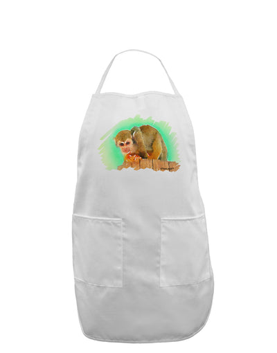 Squirrel Monkey Watercolor Adult Apron-Bib Apron-TooLoud-White-One-Size-Davson Sales