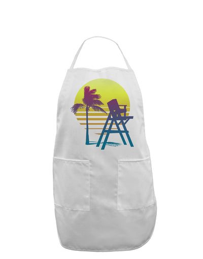 LA Beach Silhouette Letters Adult Apron-Bib Apron-TooLoud-White-One-Size-Davson Sales