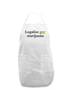 Legalize Gay Marijuana Adult Apron-Bib Apron-TooLoud-White-One-Size-Davson Sales