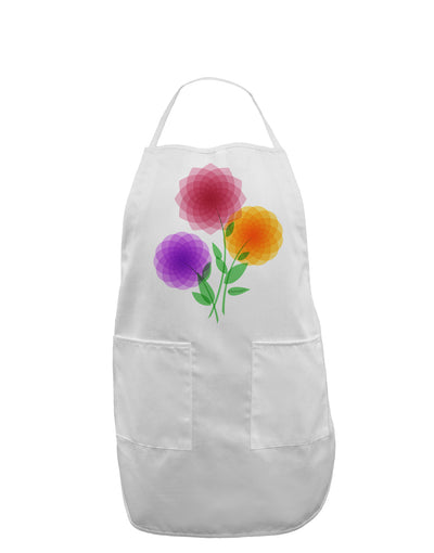 Crystal Dahlias Adult Apron-Bib Apron-TooLoud-White-One-Size-Davson Sales