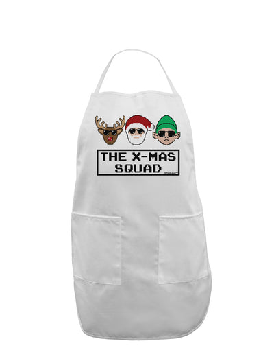 The X-mas Squad Text Adult Apron-Bib Apron-TooLoud-White-One-Size-Davson Sales