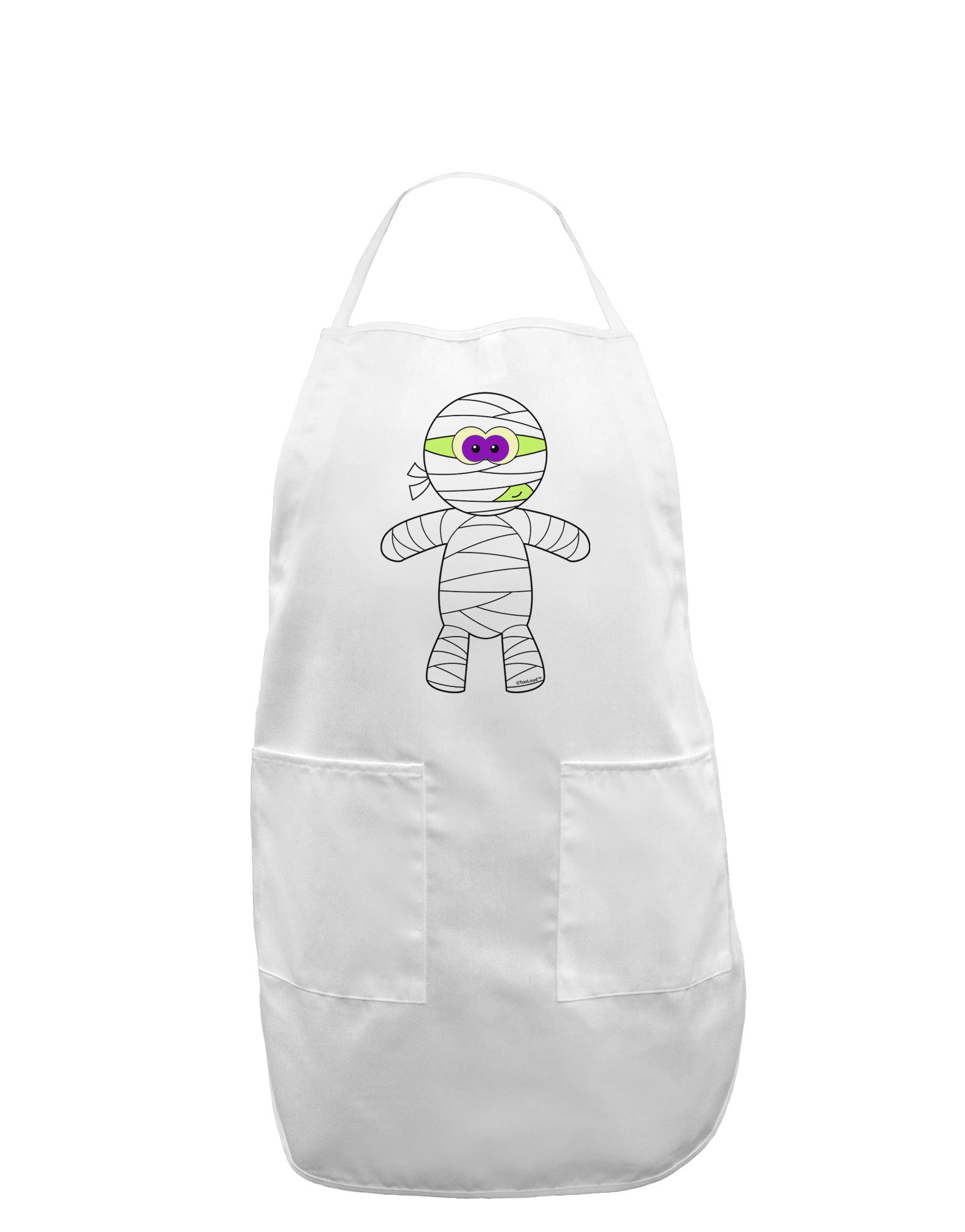 Cute Mummy Halloween Adult Apron-Bib Apron-TooLoud-White-One-Size-Davson Sales