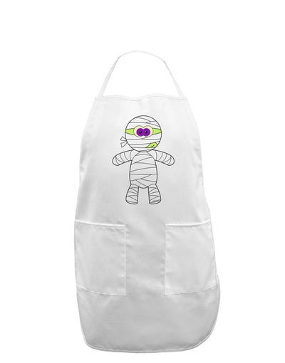 Cute Mummy Halloween Adult Apron-Bib Apron-TooLoud-White-One-Size-Davson Sales