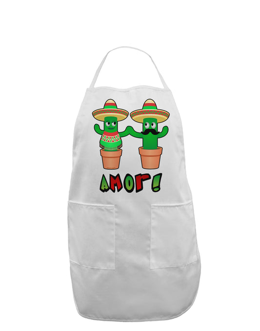 Fiesta Cactus Couple Amor Adult Apron-Bib Apron-TooLoud-White-One-Size-Davson Sales