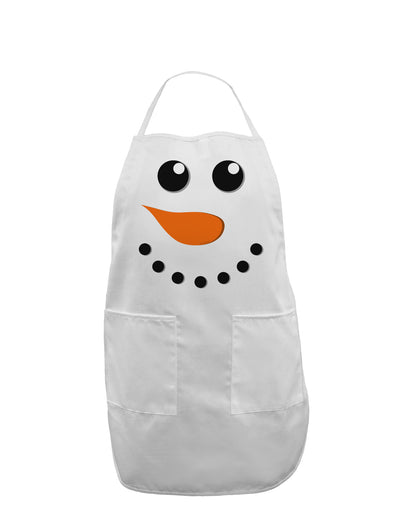 Snowman Face Christmas Adult Apron-Bib Apron-TooLoud-White-One-Size-Davson Sales