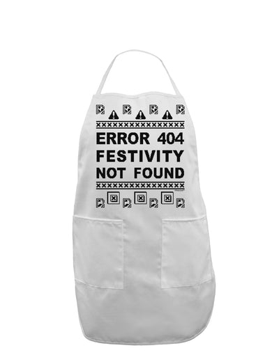 Error 404 Festivity Not Found Adult Apron by-Bib Apron-TooLoud-White-One-Size-Davson Sales