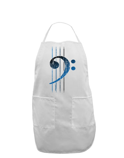 Distressed Bass Strings Adult Apron-Bib Apron-TooLoud-White-One-Size-Davson Sales