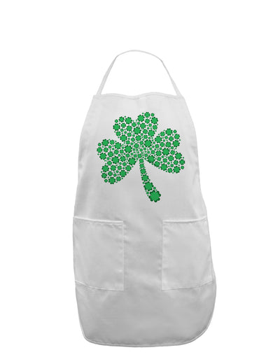 St. Patrick's Day Shamrock Design - Shamrocks Adult Apron by TooLoud-Bib Apron-TooLoud-White-One-Size-Davson Sales