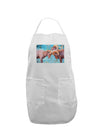 CO Bighorn Head Butt Watercolor Adult Apron-Bib Apron-TooLoud-White-One-Size-Davson Sales