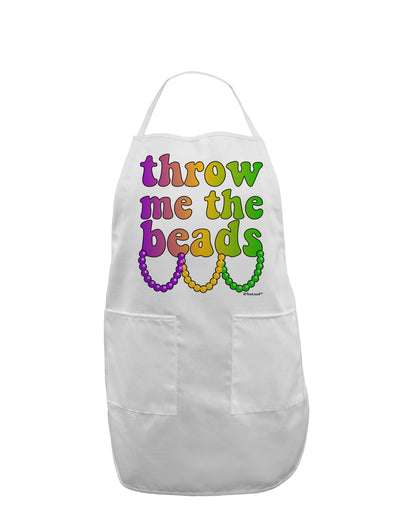 Throw Me The Beads - Mardi Gras Adult Apron by TooLoud-Bib Apron-TooLoud-White-One-Size-Davson Sales