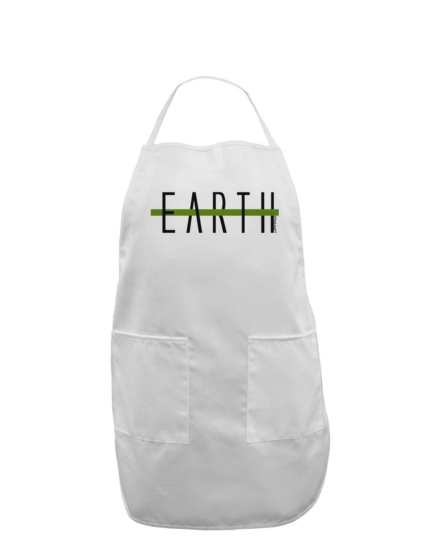 Planet Earth Text Only Adult Apron-Bib Apron-TooLoud-White-One-Size-Davson Sales