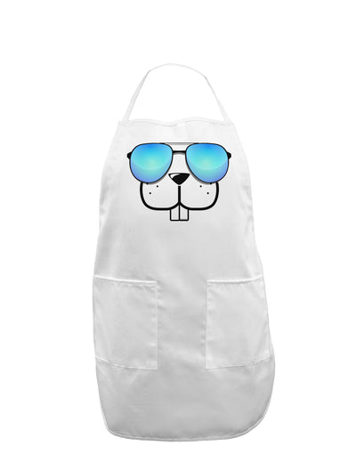 Kyu-T Face - Buckley Cool Sunglasses Adult Apron-Bib Apron-TooLoud-White-One-Size-Davson Sales