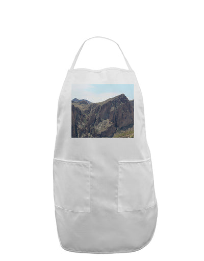 Arizona Saguaro Lake Mountains Adult Apron-Bib Apron-TooLoud-White-One-Size-Davson Sales