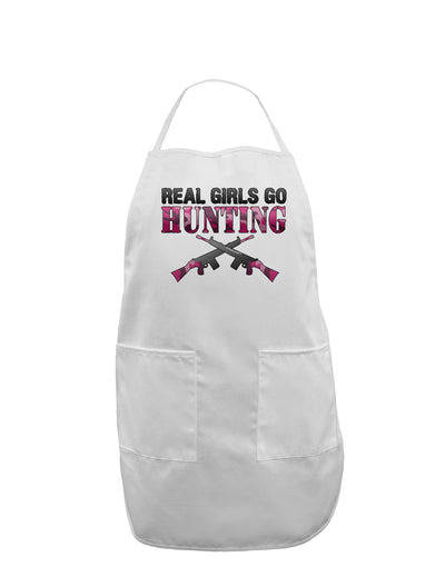 Real Girls Go Hunting Adult Apron-Bib Apron-TooLoud-White-One-Size-Davson Sales