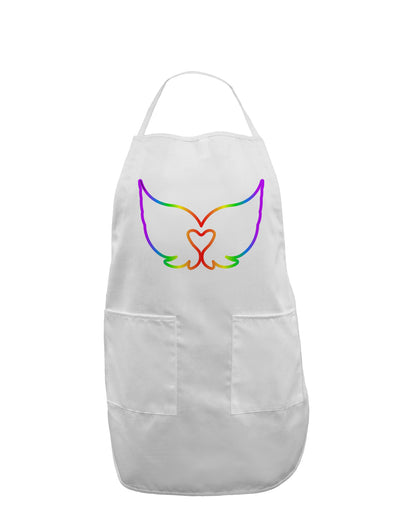 Cute Rainbow Angel Wings Heart Adult Apron-Bib Apron-TooLoud-White-One-Size-Davson Sales