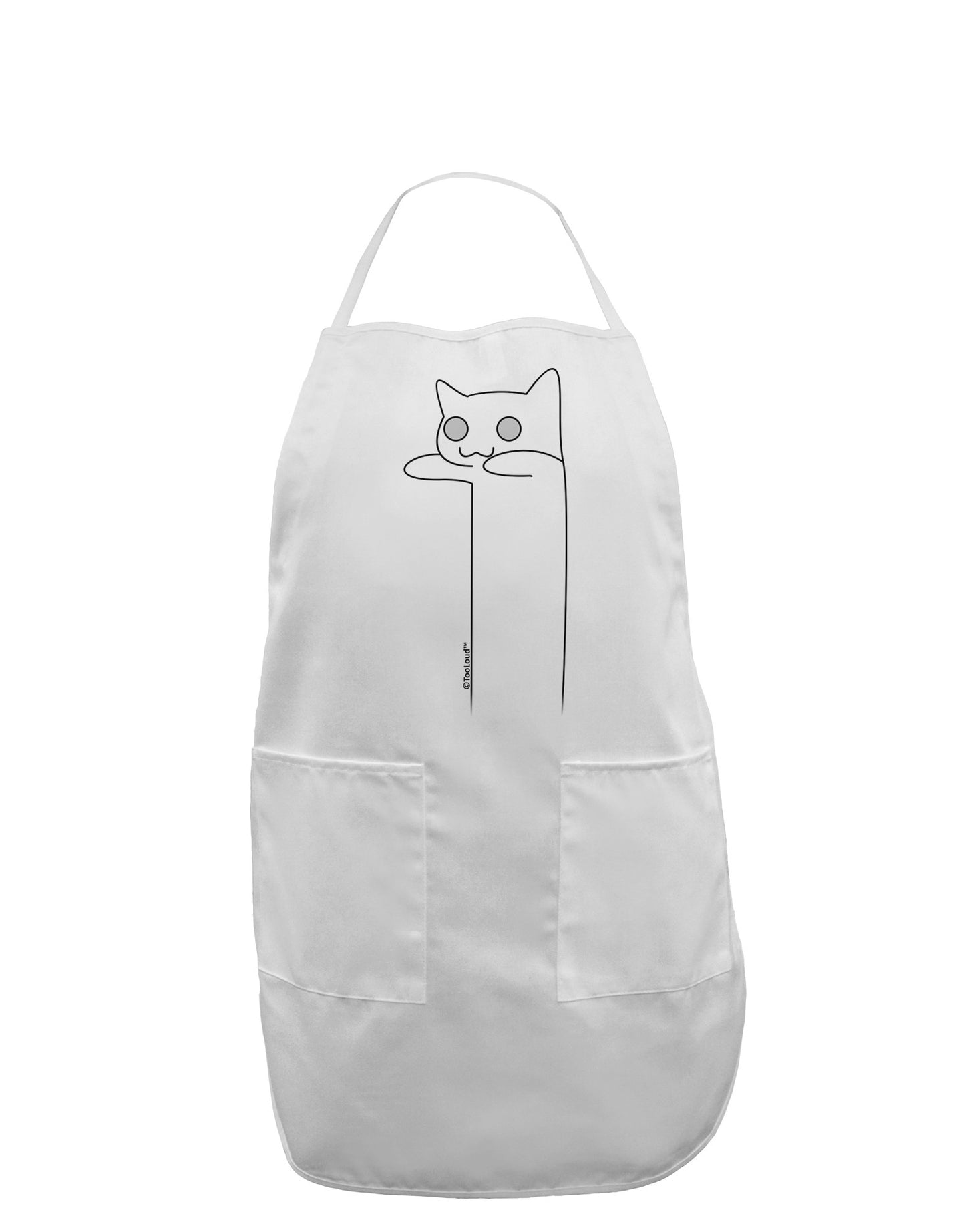 Longcat - Internet Humor Adult Apron by TooLoud-Bib Apron-TooLoud-White-One-Size-Davson Sales