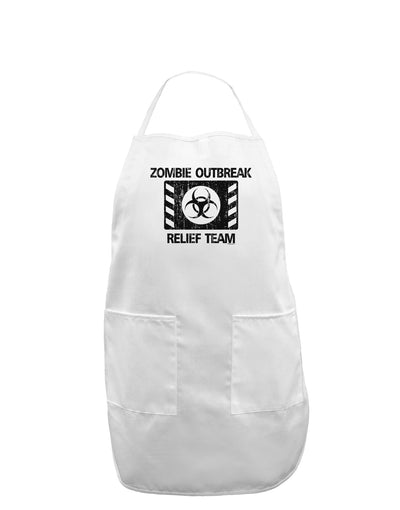 Zombie Outbreak Relief Team Biohazard Adult Apron-Bib Apron-TooLoud-White-One-Size-Davson Sales