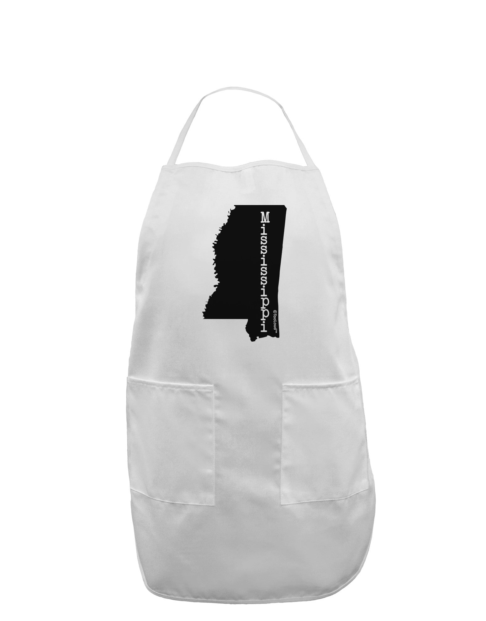 Mississippi - United States Shape Adult Apron-Bib Apron-TooLoud-White-One-Size-Davson Sales