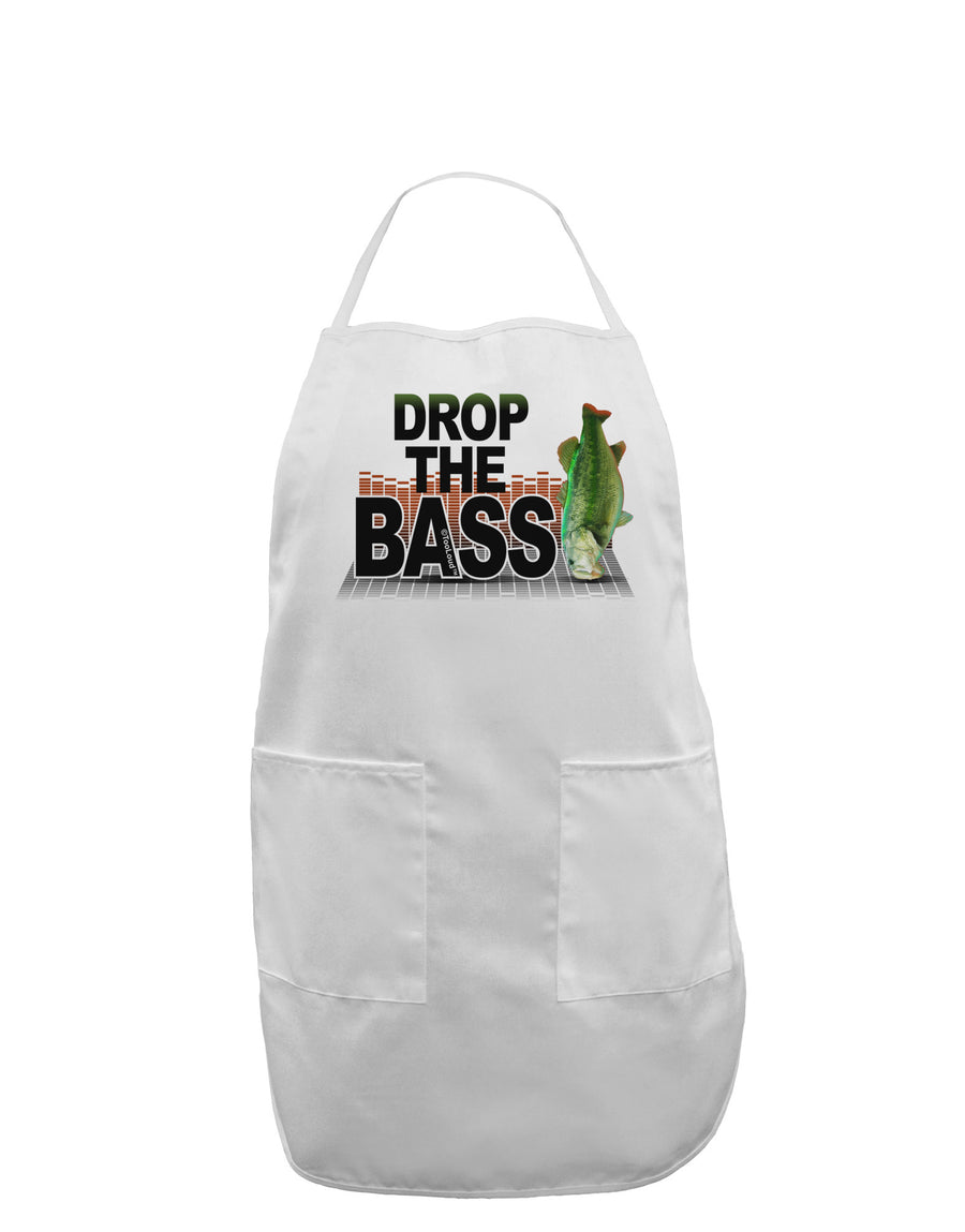 Drop The Bass Fish Adult Apron-Bib Apron-TooLoud-White-One-Size-Davson Sales