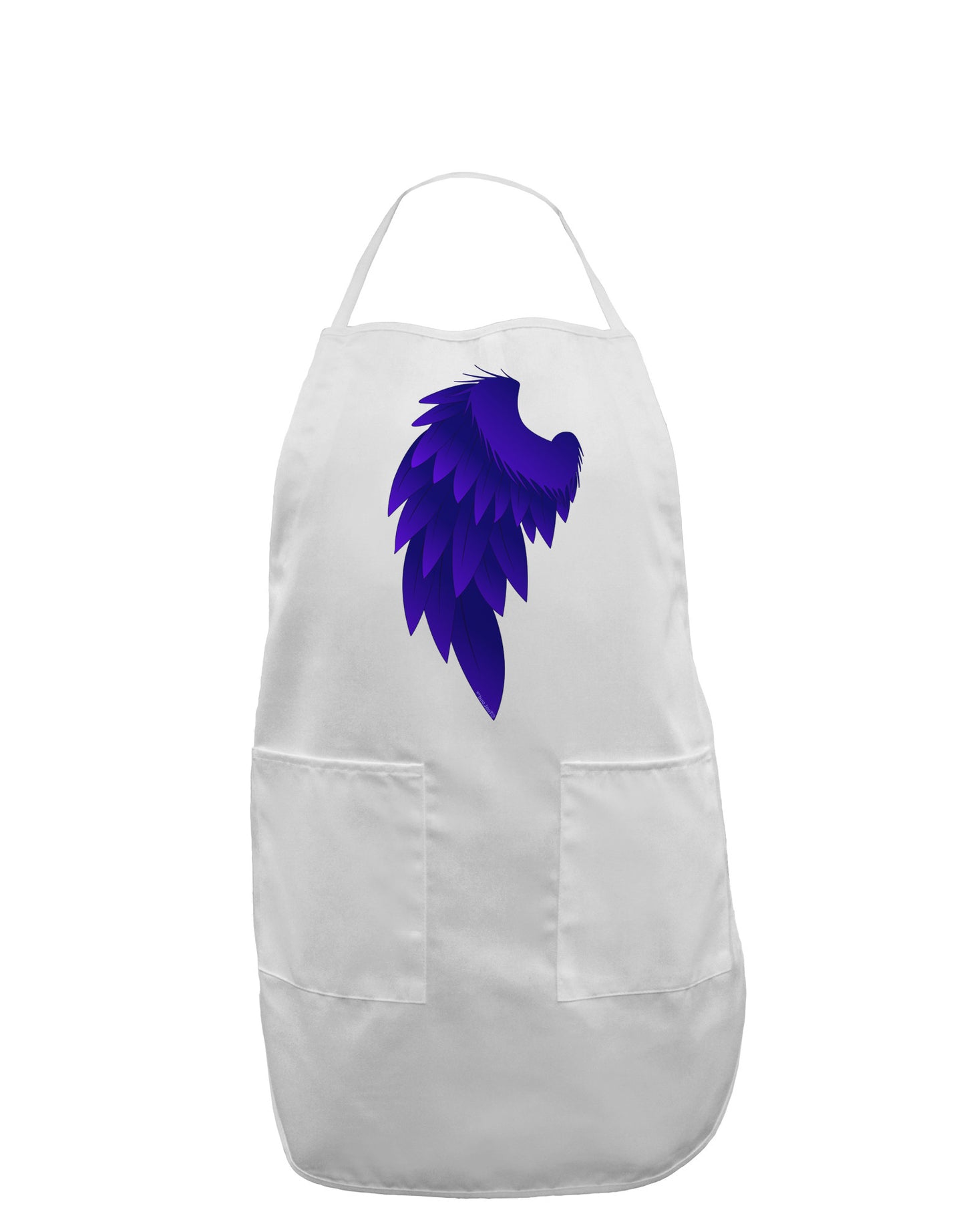 Single Left Dark Angel Wing Design - Couples Adult Apron-Bib Apron-TooLoud-White-One-Size-Davson Sales